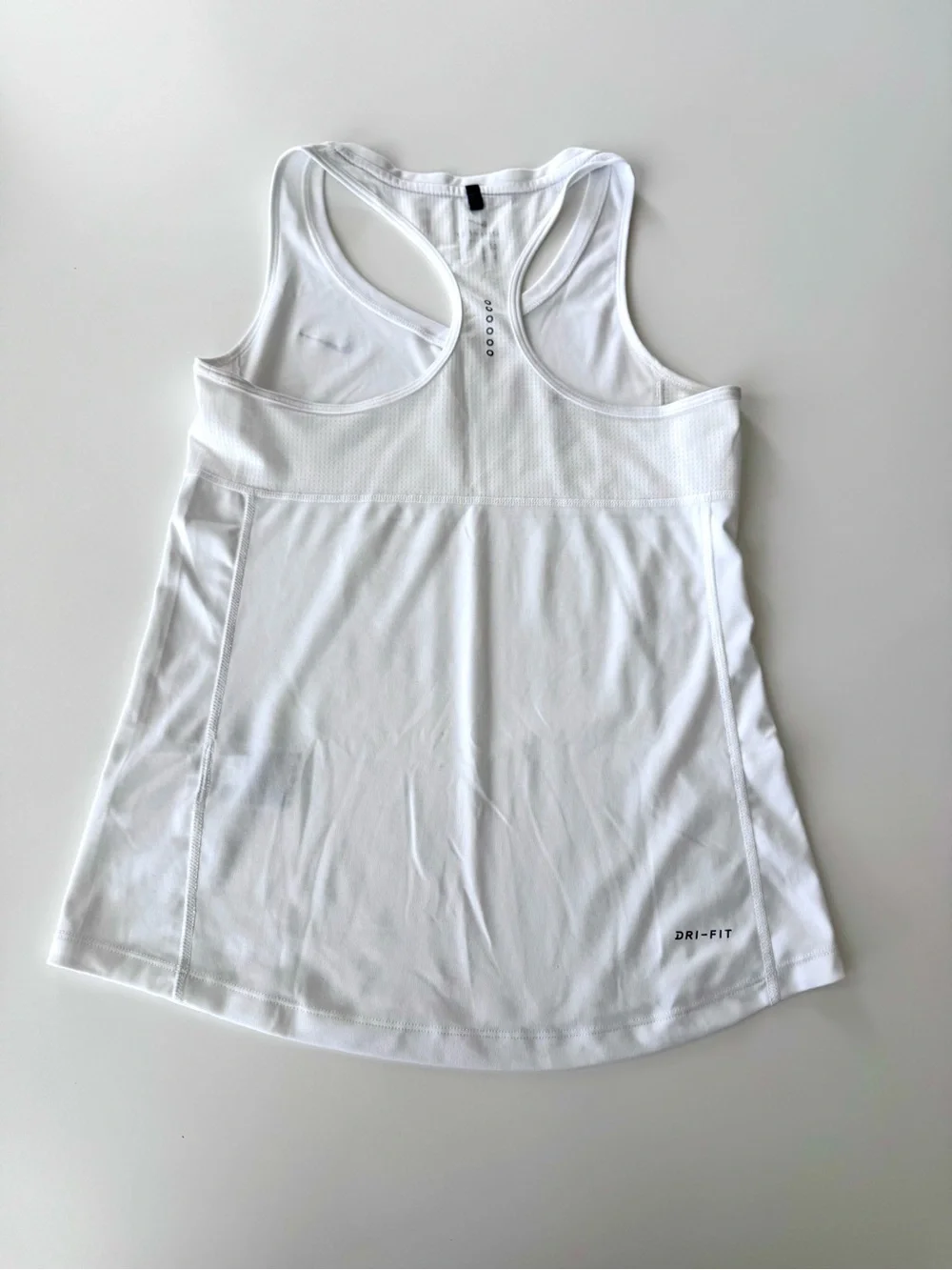 Nike Running White Dri-FIT Racerback Tank Top Size S